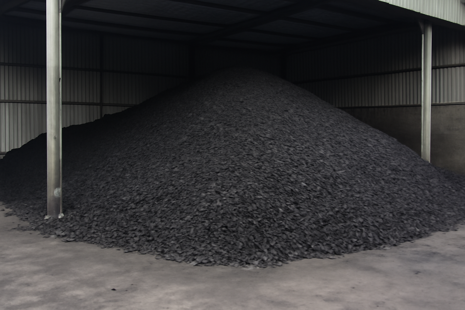 Large Stockpile of PKS Charcoal